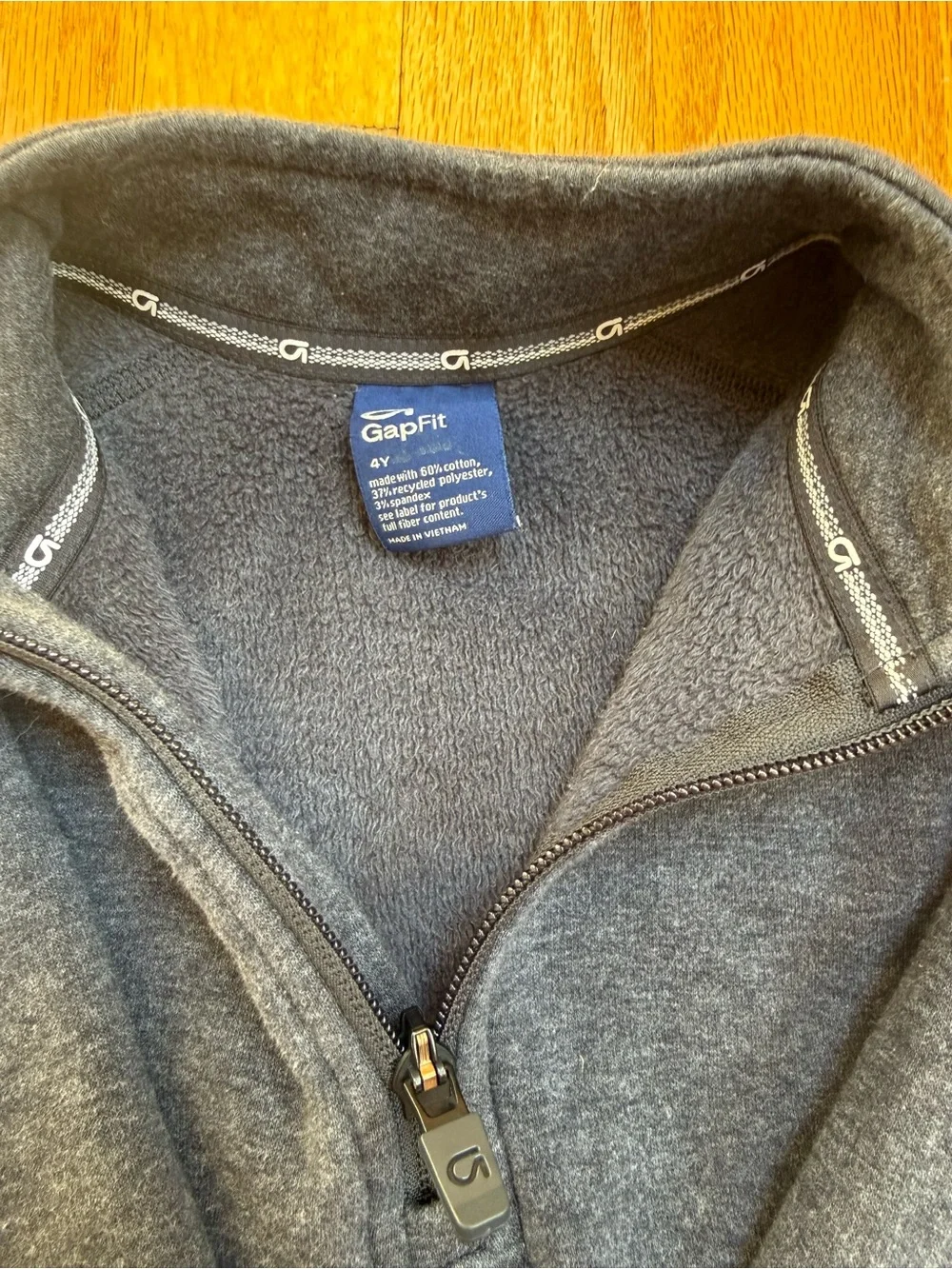 GAP Kids Dark Charcoal Quarter-Zip Pullover